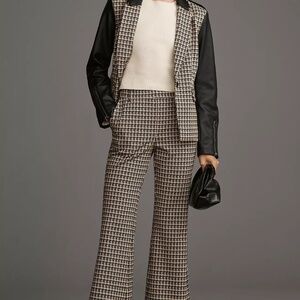 By Anthropologie Knit Tweed Flare Pants